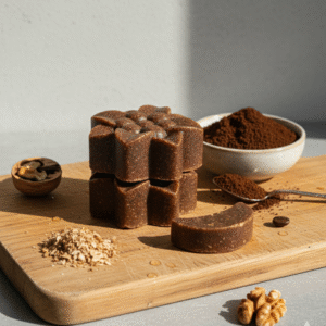 coffee walnut scrub soap
